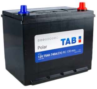 Акумулятор автомобільний TAB Polar S 75Ah 740A 12V R+/L+ (Euro/Asia, Ca/Ca, 269&times;175&times;218) 757402 фото