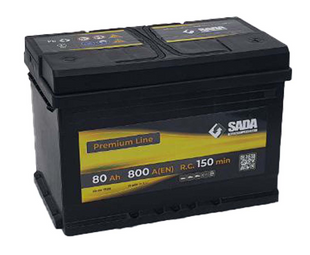 Автомобільний акумулятор SADA Premium Line 80Ah 800A (-/+) Euro (SMF) 808003 фото