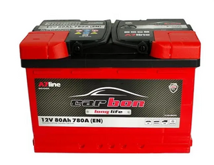 Автомобільний акумулятор CARBON CRB80-00 80Ah 780A (-/+) Euro 807804 фото