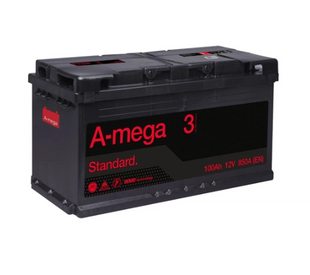 Акумулятор A-Mega Standard 100Ah 850A R+/L+ (L5) 1008506 фото