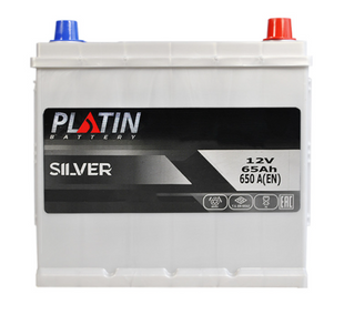 Акумулятор PLATIN Silver Asia 65Ah 650A R+/L+ 65650 фото