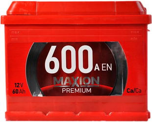 Автомобільний акумулятор MAXION Premium 60Ah 600A 12V (L2) (R+/L+) 606007 фото