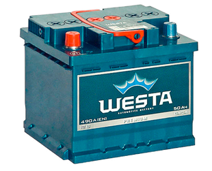 Акумулятор автомобільний WESTA 6СТ-50Ah R+/L+ 550A (EN) 50490 фото