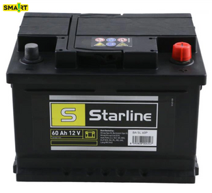 Автомобільний акумулятор Starline 60Ah 540A 12V Euro (L2B) (-/+) 605402 фото