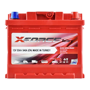 Аккумулятор автомобильный X-Force 6CT 55Ah 540A (EN) 55540 фото