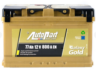 Автомобільний акумулятор Autopart Galaxy Gold 77Ah 800A 12V (-/+) 77800 фото
