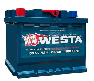 Автомобильный аккумулятор WESTA 6CT-50Аh Аз (WPR501) 504804 фото
