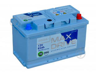 Автомобільний акумулятор MAX DRIVE 85Ah 850A (-/+) Euro 858502 фото