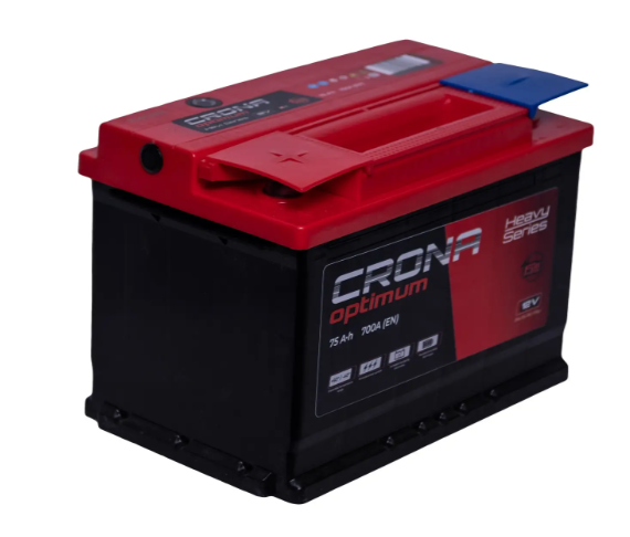 Акумулятор автомобільний CRONA 75Ah 700A 12V R+/L+ (EN700, 278&times;175&times;190) 757001 фото