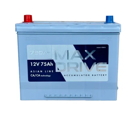Акумулятор автомобільний MAX DRIVE ASIA SMF 75Ah 720A 12V R+/L+ (N50, 260&times;172&times;218) 7572004 фото
