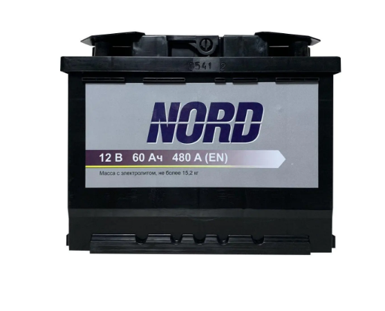 Автомобільний акумулятор NORD 60Ah 480A 12V L2 (L+/R+) 604802 фото