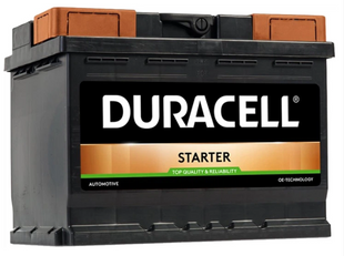 Автомобільний акумулятор Duracell Starter DS62 62Ah 510A 12V Euro (L2) (-/+) 62510 фото
