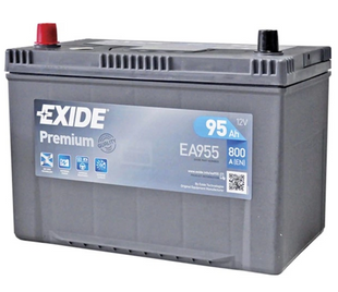 Акумулятор Exide Premium EA955 95Ah 800A ASIA R+/L+ 958008 фото