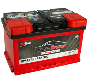 Акумулятор автомобільний CARBON 75Ah 720A 12V R+/L+ (Euro L3, Ca/Ca, 278&times;175&times;190) 7572007 фото