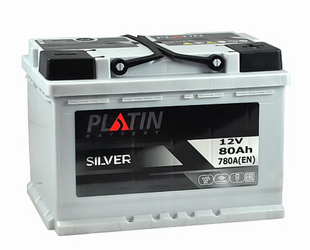 Автомобільний акумулятор PLATIN Silver 80Ah 780A (-/+) Euro (L3) 807801 фото